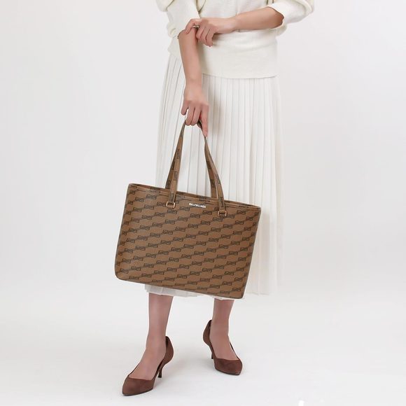 Balenciaga Signature Tan Monogram BB Bag Shopping - Picture 1 of 6
